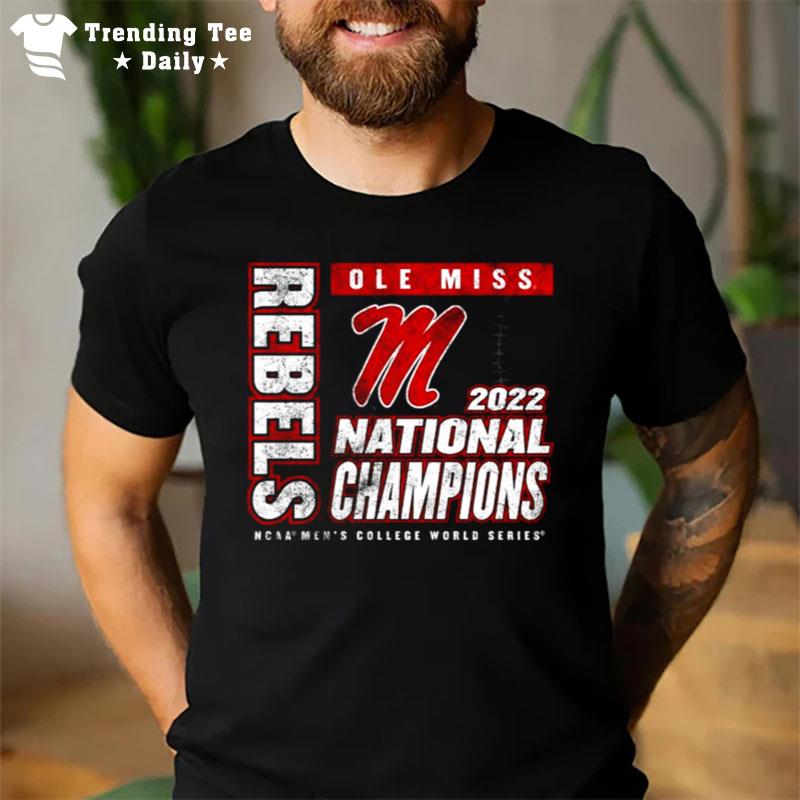 Ole Miss Rebels 2022 Ncaa Baseball College World Series Champions Pitching Mound Tri Blend T-Shirt