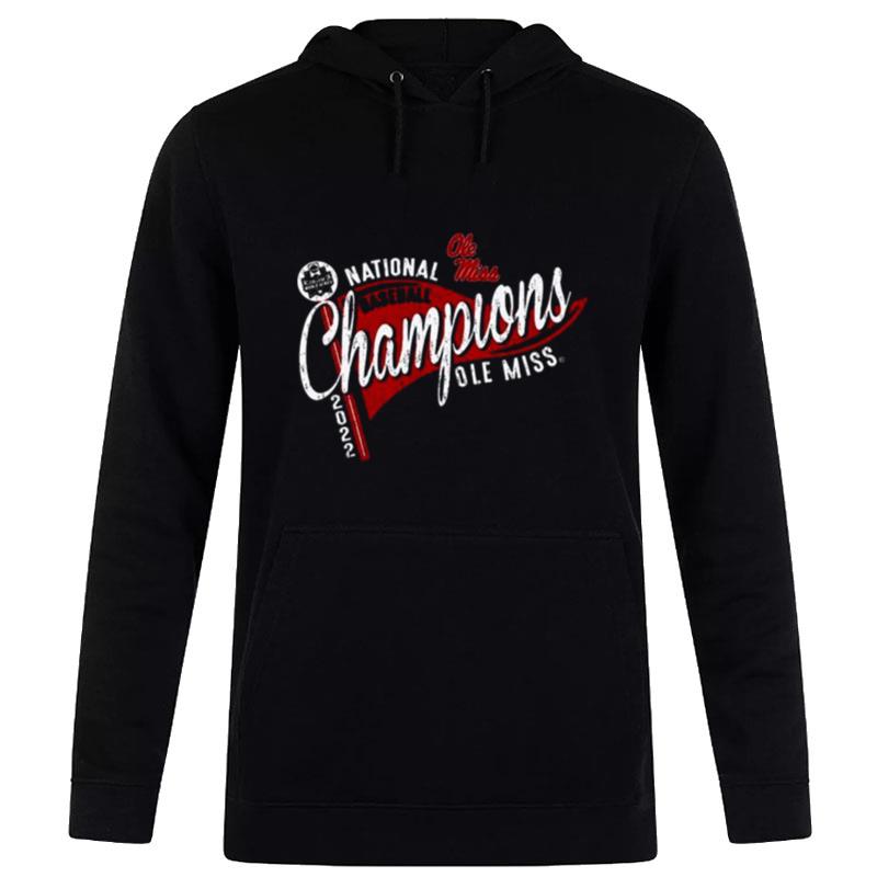 Ole Miss Rebels Blue 84 2022 Ncaa Baseball College World Series Champions Pennant Hoodie