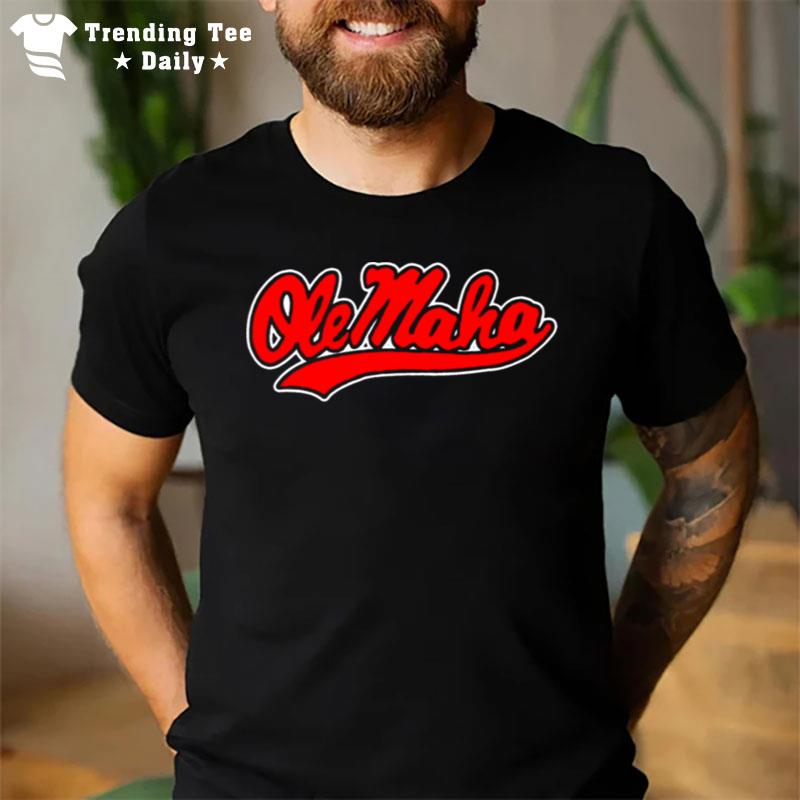 Olemaha Ole Miss Rebels Baseball Logo T-Shirt