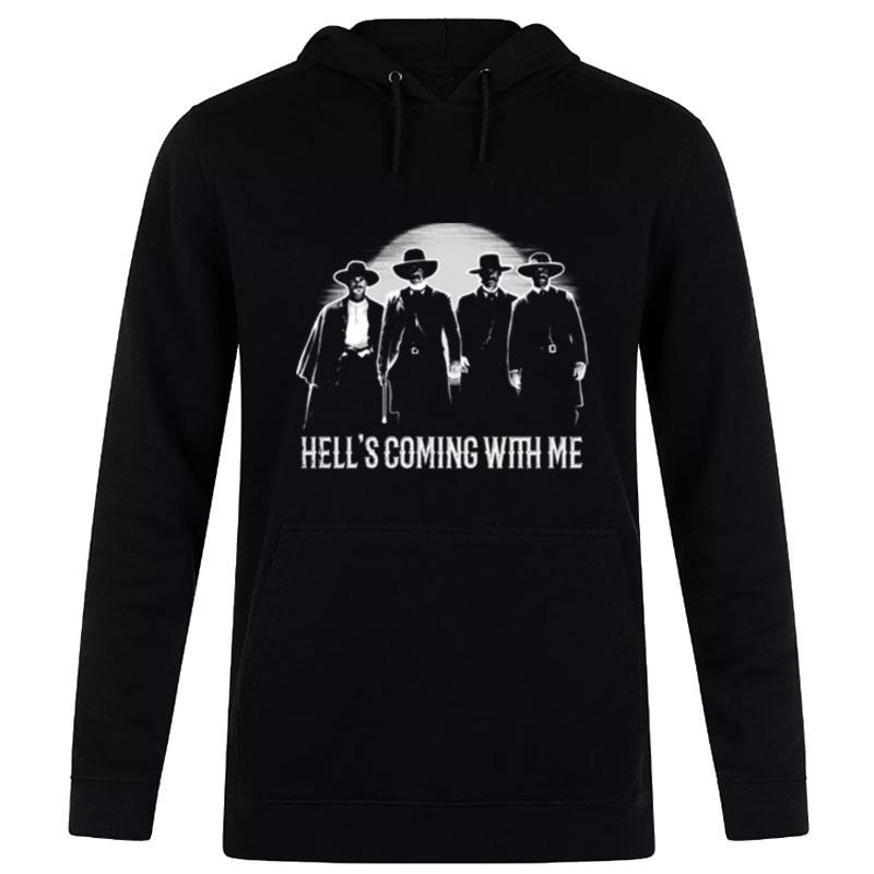 Ombstone Doc Holiday Hell'S Coming With Me Tombstone Hoodie