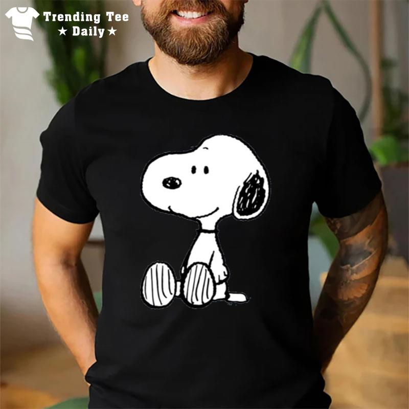 On Black White Comics Baby Peanuts Snoopy T-Shirt