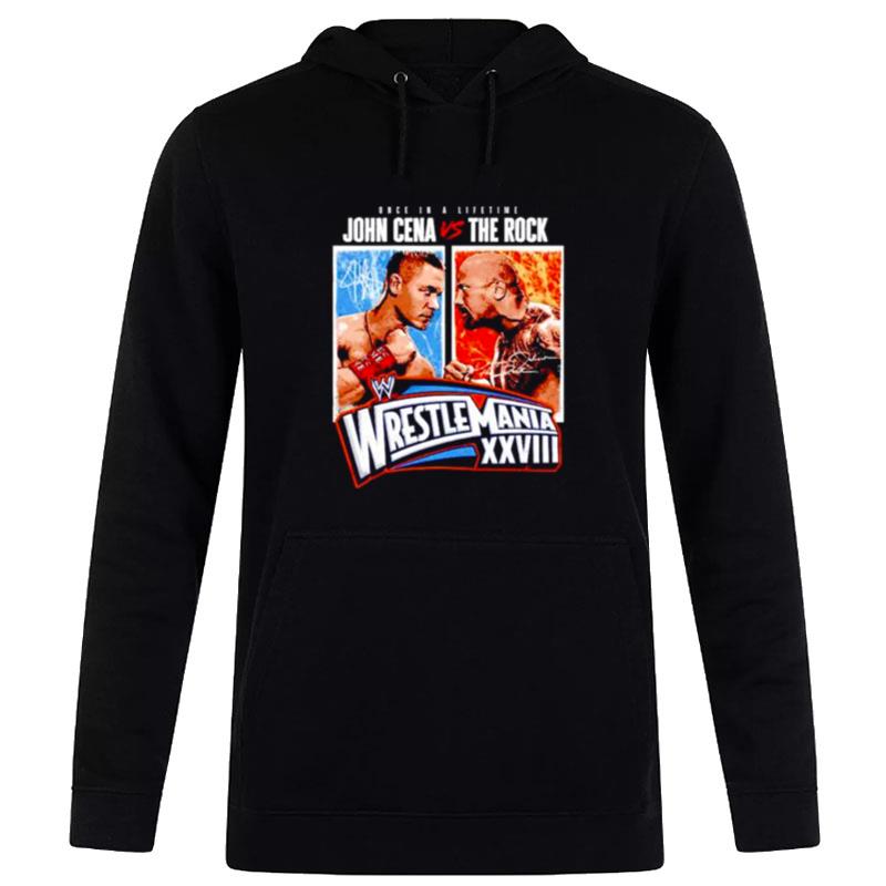 Once In A Lifetime John Cena Vs The Rock Wrestlemania Xxviii Match Hoodie