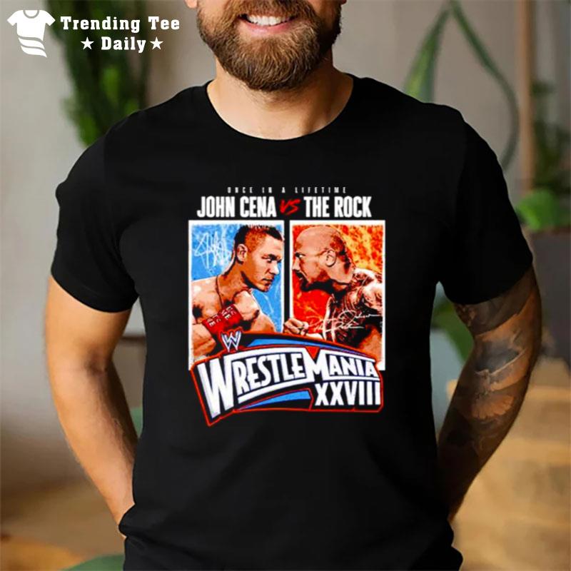 Once In A Lifetime John Cena Vs The Rock Wrestlemania Xxviii Match T-Shirt