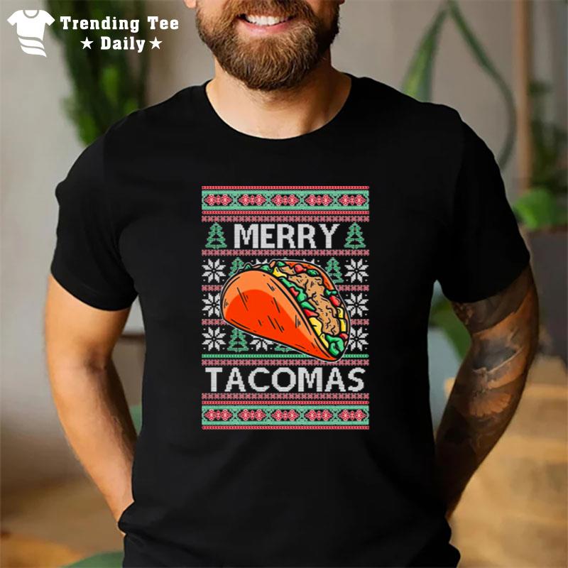 Oncoast Merry Tacomas Ugly Christmas T-Shirt