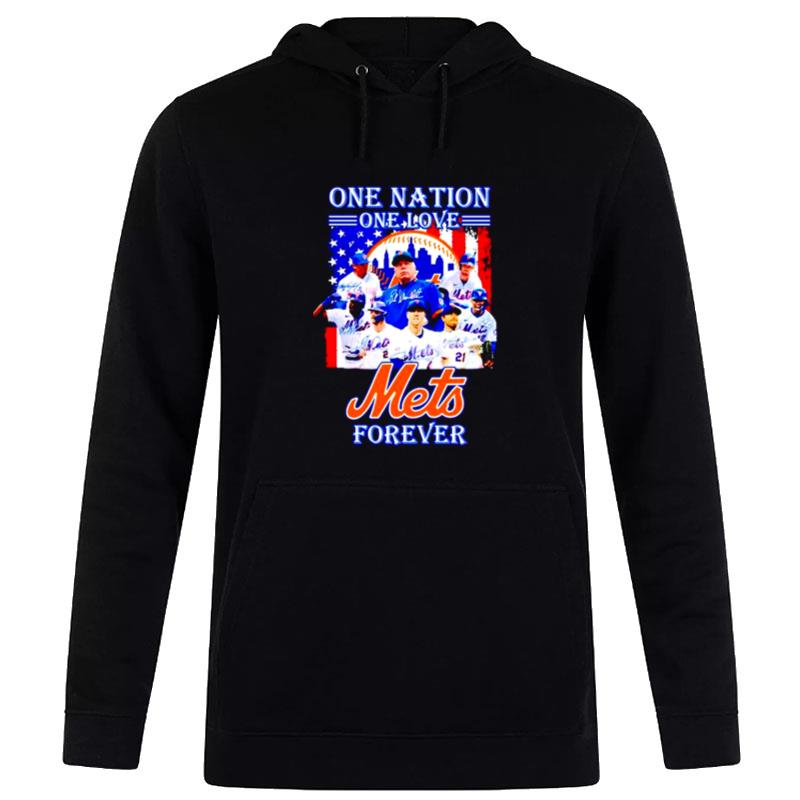 One Nation One Love New Yorks Mets Forever Signatures Hoodie