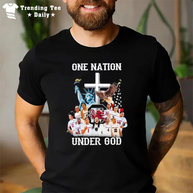 One Nation South Carolina Gamecocks Under God 2023 T-Shirt