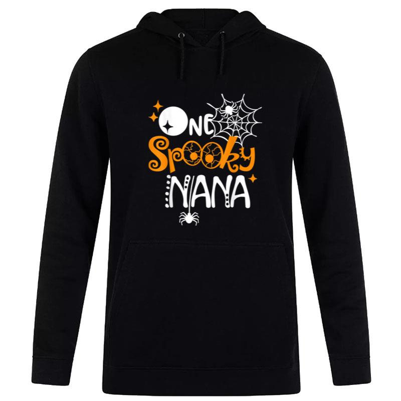 One Spooky Nana Funny Halloween Bats Spider Web Hoodie