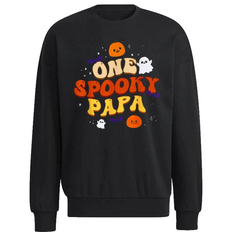 One Spooky Papa Boo Halloween Cute Family Matching Group Hoodie