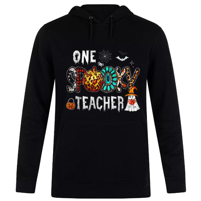 One Spooky Teacher Pumpkins Autumn Thanksgiving Halloween Teacher Hoodie