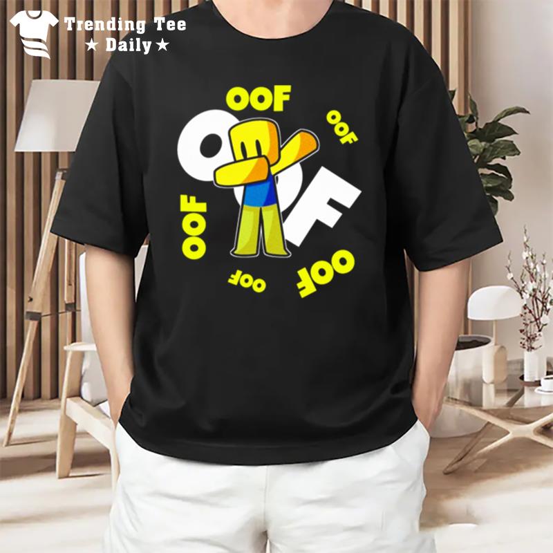 Oof Dabbing Noob Christmas For Gamers Youth Roblox T-Shirt