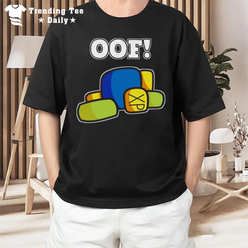 Oof Noob Funny Dank Meme Hand Drawn Gamer Youth Roblox T-Shirt