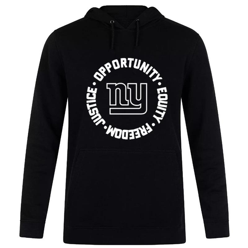 Opportunity Equity Freedom Justice New York Giants Football Hoodie