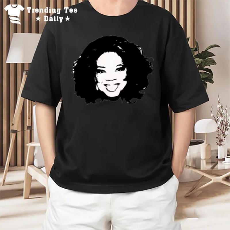 Oprah Winfrey American Host Black And White T-Shirt