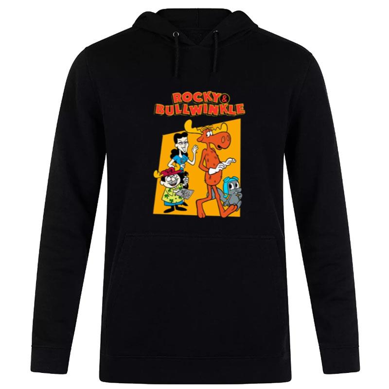 Orange Design Rocky And Bullwinkle Hoodie