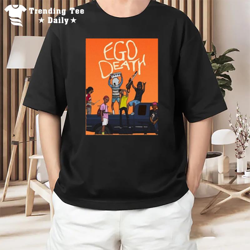 Orange Ego Death The Internet Band T-Shirt