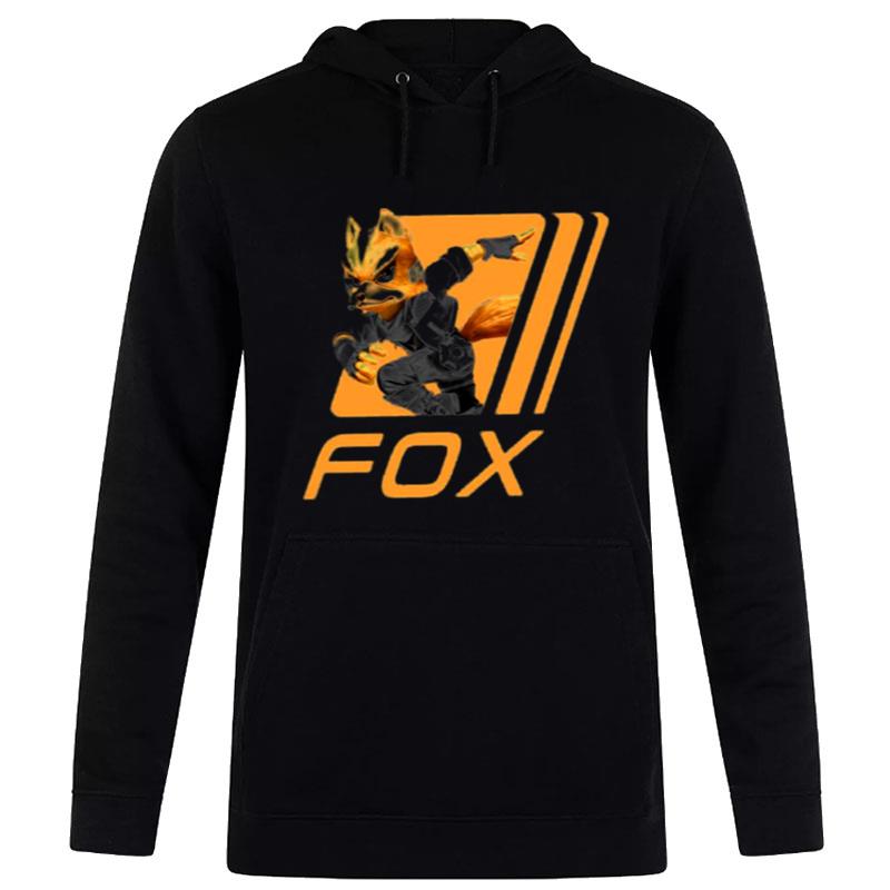 Orange Simple Smash Fox Hoodie