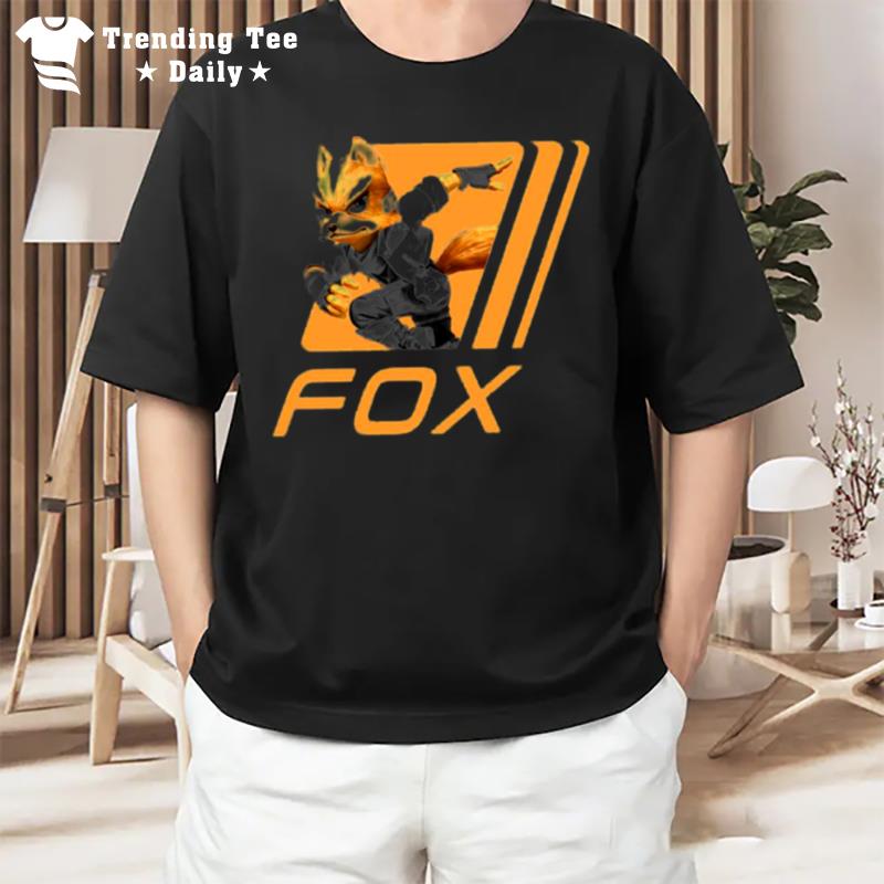 Orange Simple Smash Fox T-Shirt