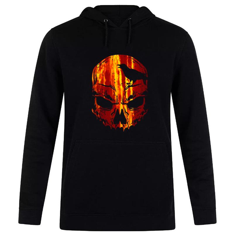 Orange Skull Crow Skeleton Horror Scary Halloween 2022 Hoodie