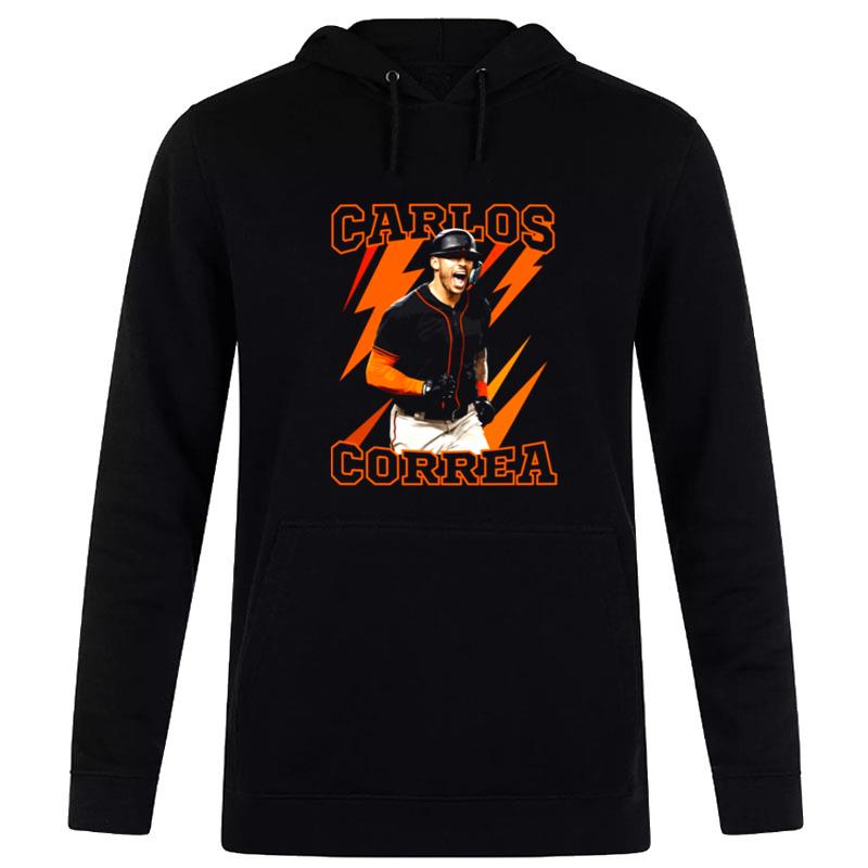 Orange Thunder Baseball Carlos Correa Hoodie