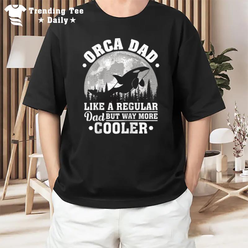 Orca Dad Like A Regular Dad Funny Orca Father'S Day Raglan Baseball Tee T-Shirt