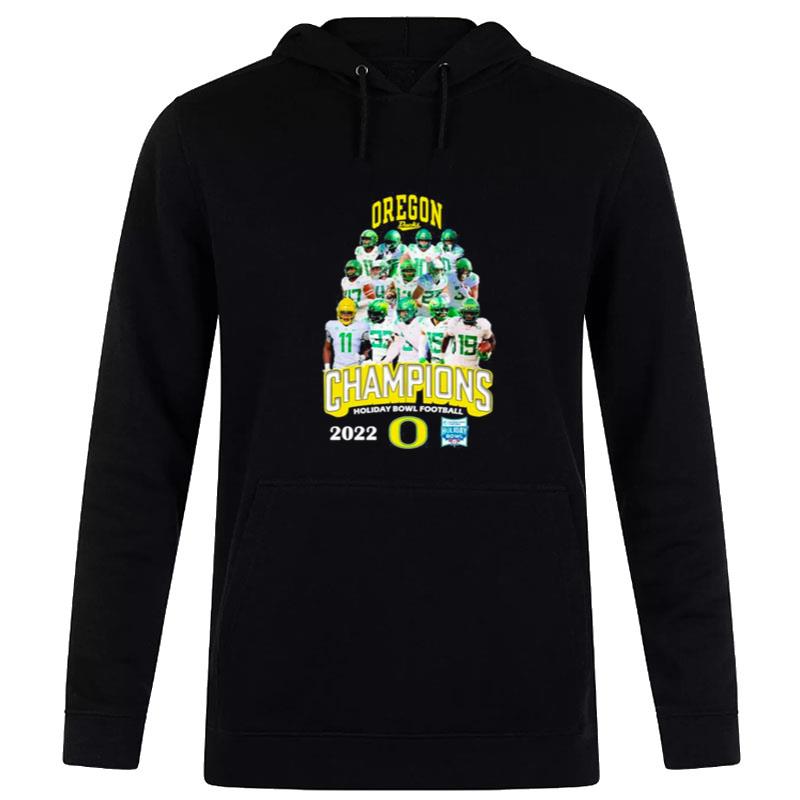 Oregon Ducks Football 2022 Champions Holiday Bowl Football Hoodie