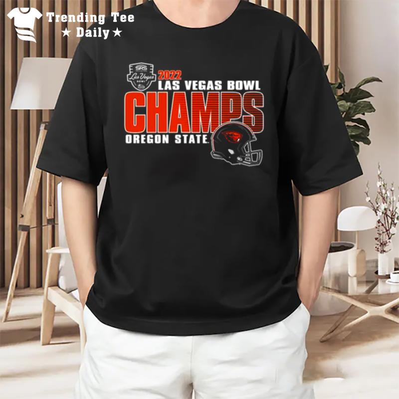 Oregon State Beavers Blue 84 2022 Las Vegas Bowl Champions T-Shirt