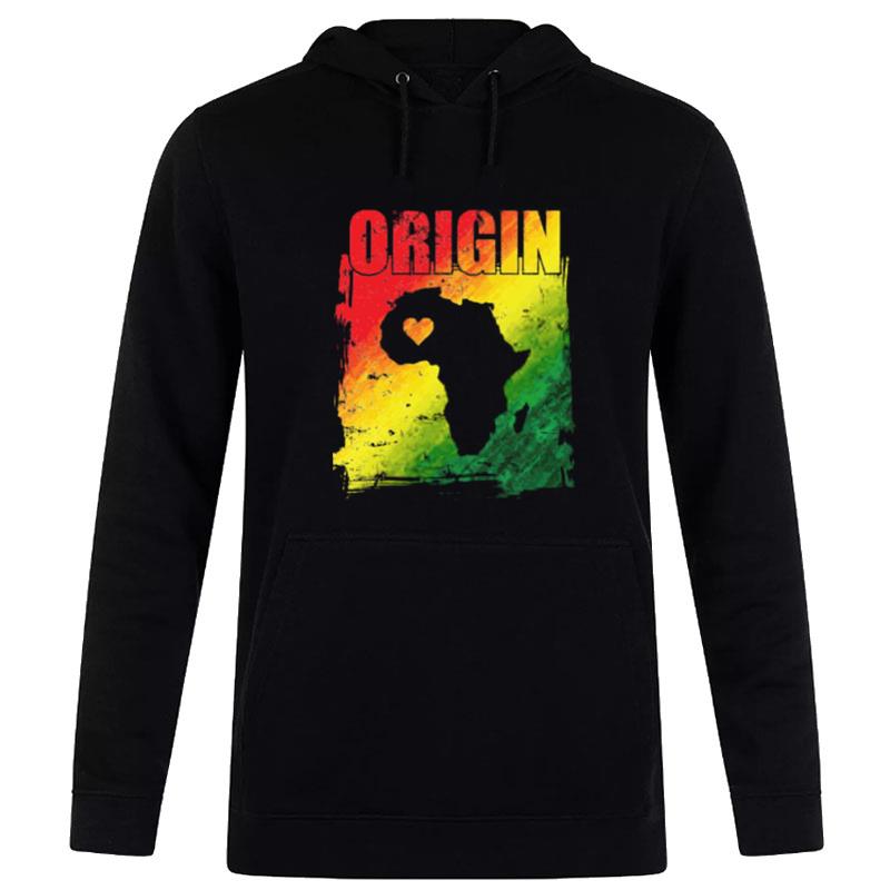 Origin Map Africa Heart Continent Africa Hoodie