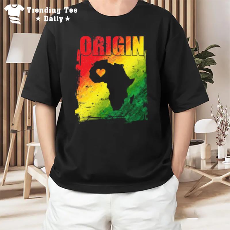 Origin Map Africa Heart Continent Africa T-Shirt