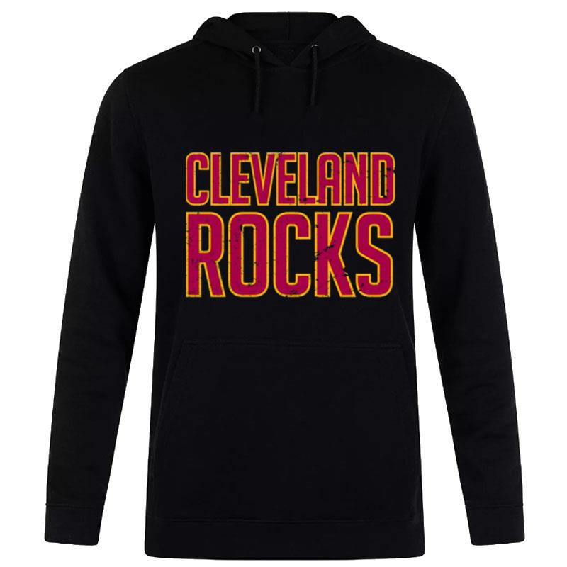 Original Cleveland Rocks Distressed Texture Hoodie