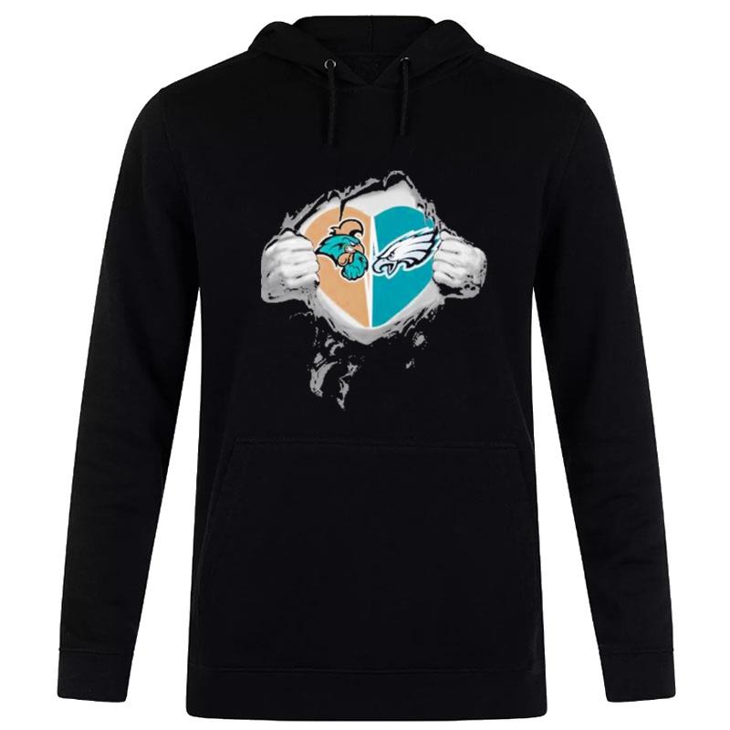 Original Philadelphia Eagles Coastal Carolina Chanticleers In My Heartbea Hoodie