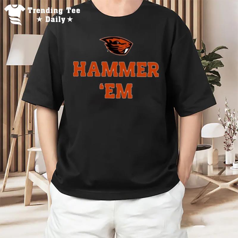 Osu Beaver Logo Hammer Em T-Shirt