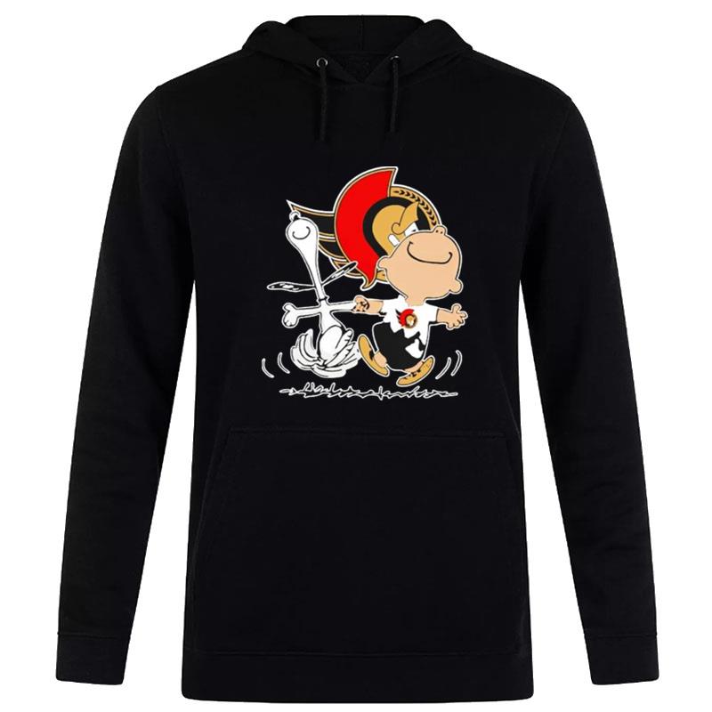 Ottawa Senators Snoopy And Charlie Brown Dancing Hoodie