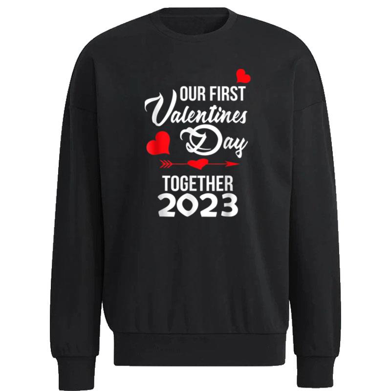 Our First Valentines Day Together 2023 Matching Couple Hoodie
