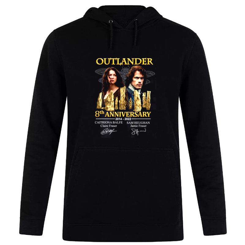 Outlander 8Th Anniversary 2014 2022 Cast Signed Design Hoodie