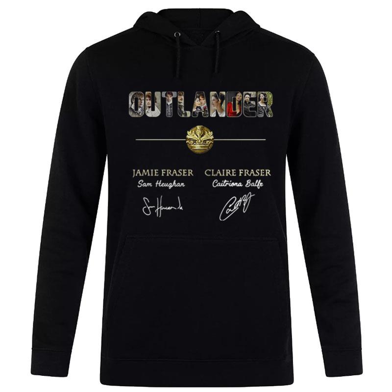 Outlander Jamie Fraser Sam Heughan Claire Fraser Caitriona Balfe Autographed Hoodie