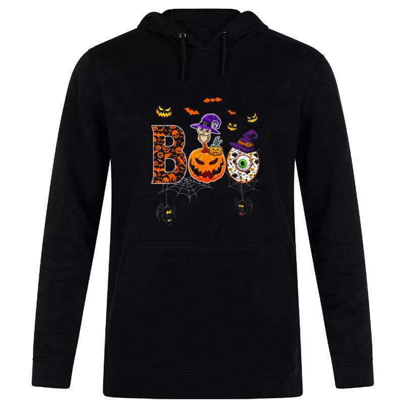 Owl Halloween Costume Boo Pumpkin Hoodie