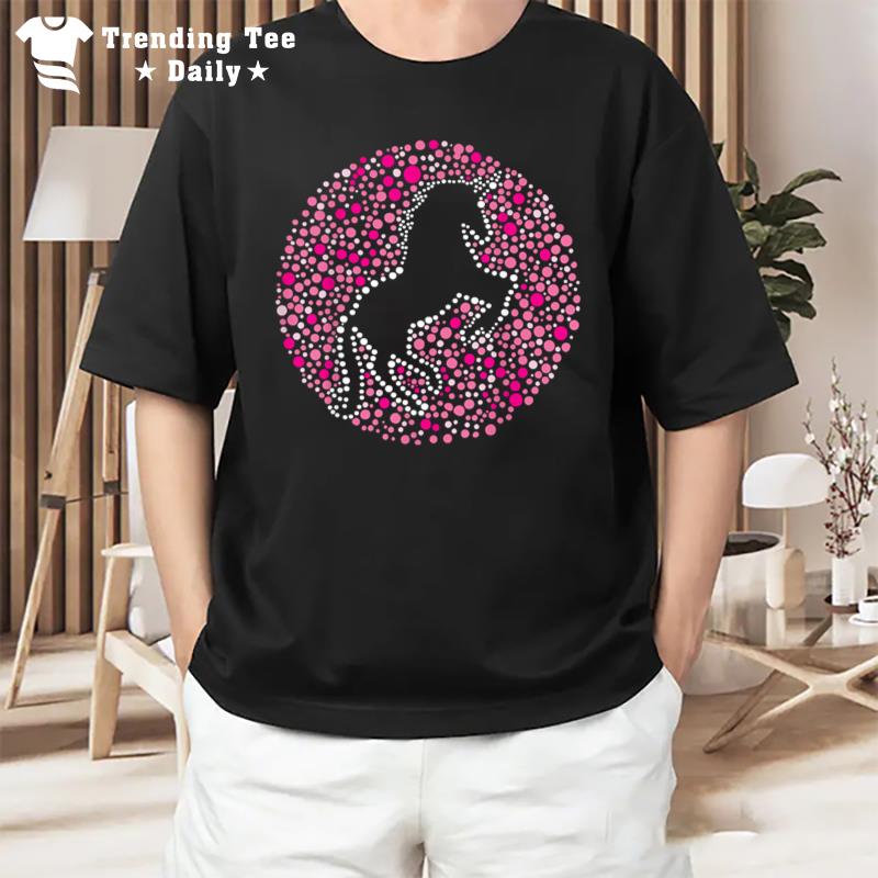 Pink Polka Dot Unicorn Funny International Dot Day Girl T-Shirt