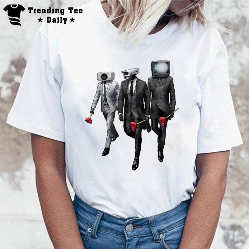 Skibidi Toilet Cameraman V2 Speakerman V2 Tvman V2 T-Shirt