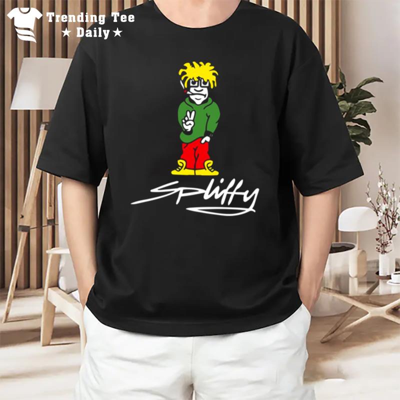 Spliffy Animated Art Cannabis Cigarette T-Shirt