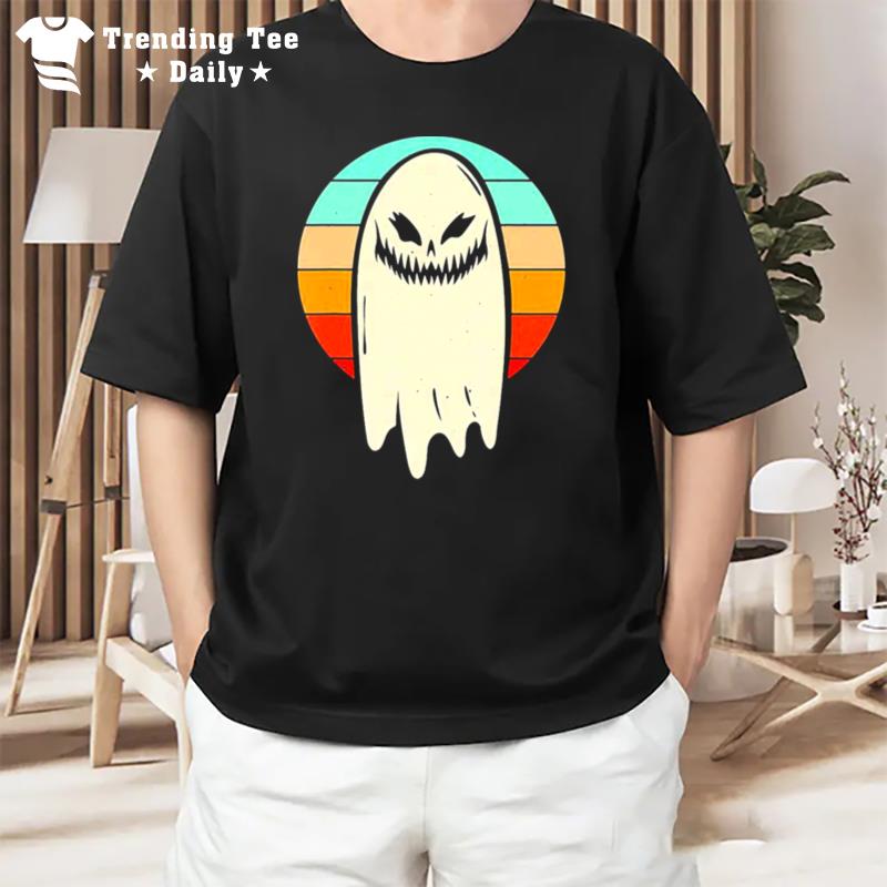 Spooky Ghost Halloween Retro Vintage T-Shirt