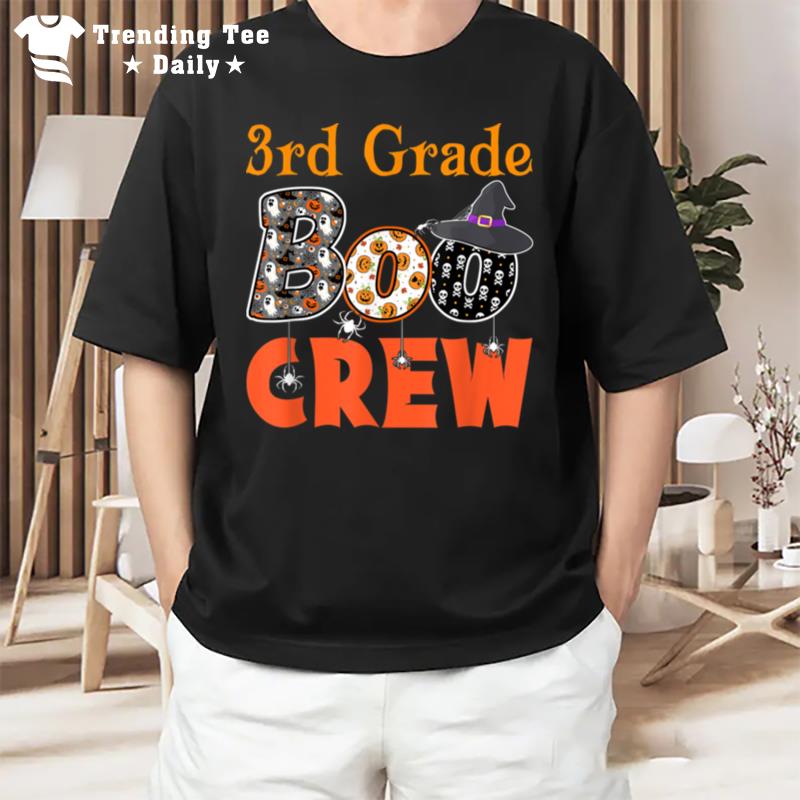 Spooky Halloween Teacher Student 3Rd Grade Boo Crew T-Shirt