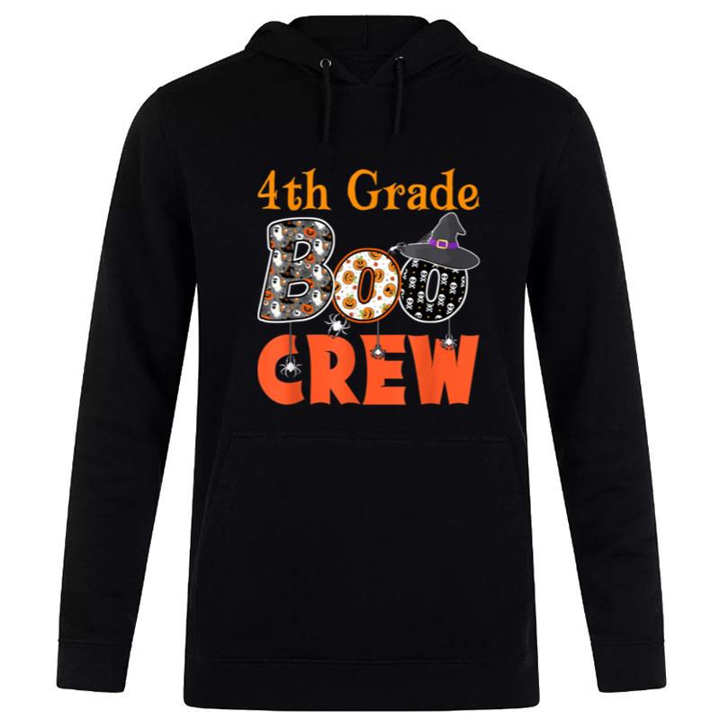 Spooky Halloween Teacher Student 4Th Grade Boo Crew Hoodie