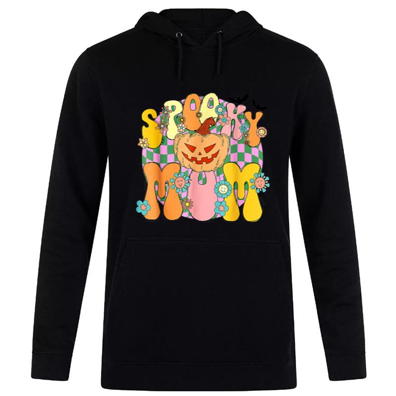 Spooky Mom Spooky Pumpkin Groovy Retro Halloween Spooky Boo Hoodie