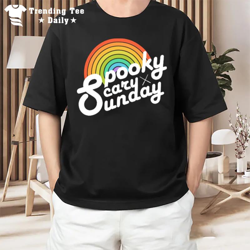 Spooky Scary Sunday Rainbow T-Shirt