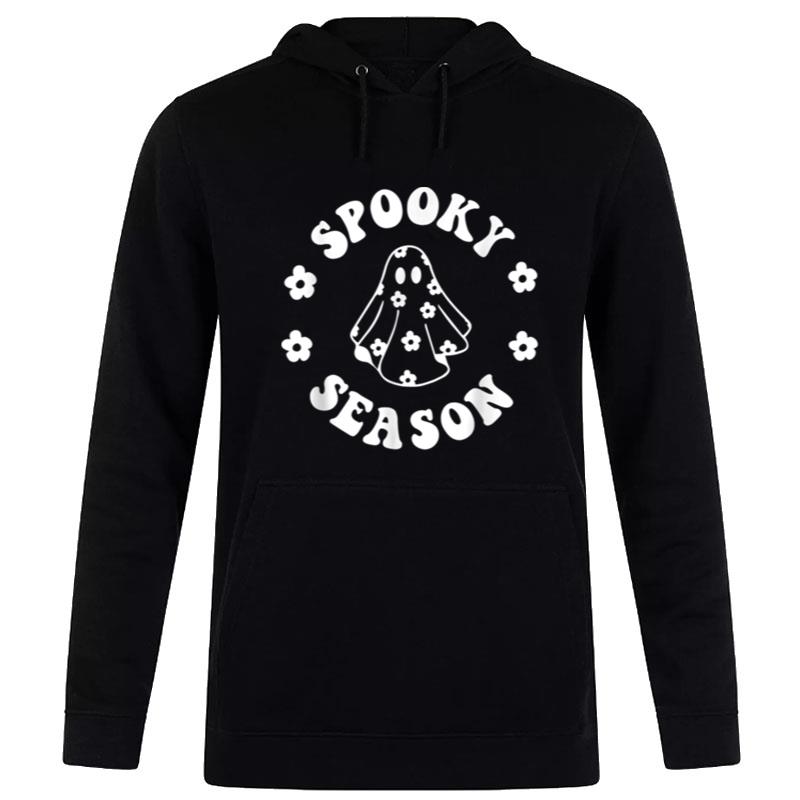 Spooky Season Floral Ghost Boo Funny Women Halloween Ghost B0B6Wk8Lqp Hoodie