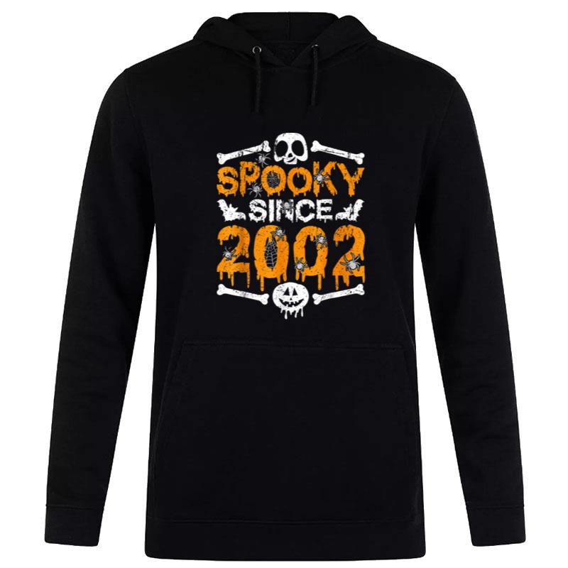 Spooky Since 2002 Scary Skeleton 20Th Birthday Halloween Hoodie