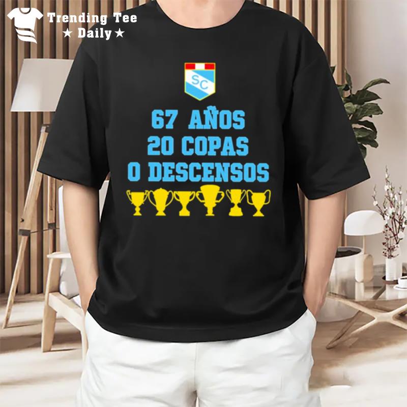 Sporting Cristal 67 Anos 20 Copas 0 Descensos T-Shirt