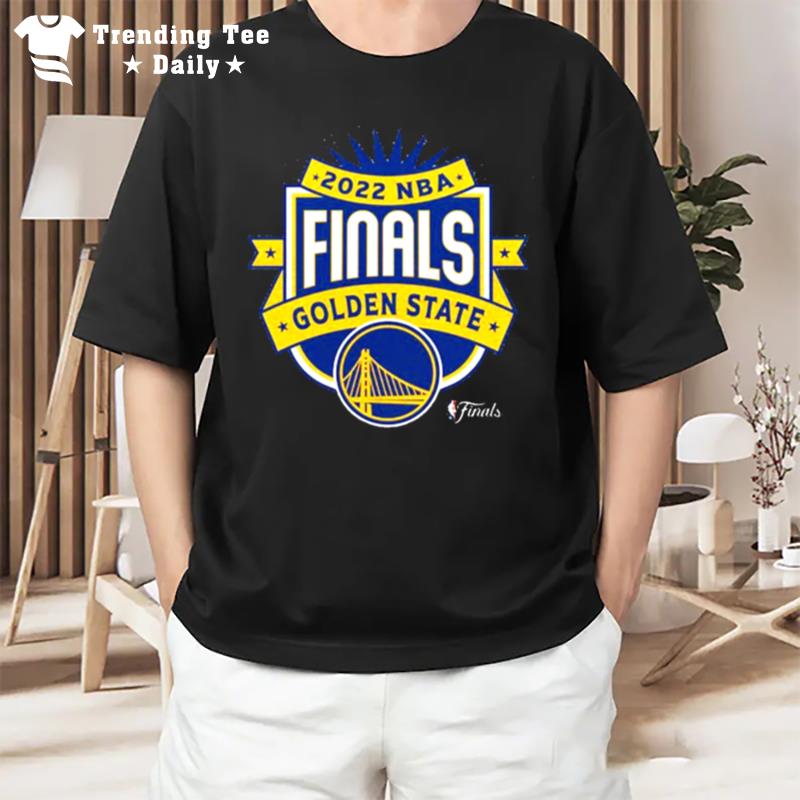 Sportiqe Gray Golden State Warriors 2022 Nba Finals Crest Phoebe T-Shirt