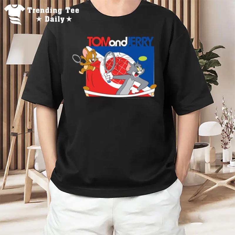 Sports Art Tom And Jerry Tennis Stars T-Shirt