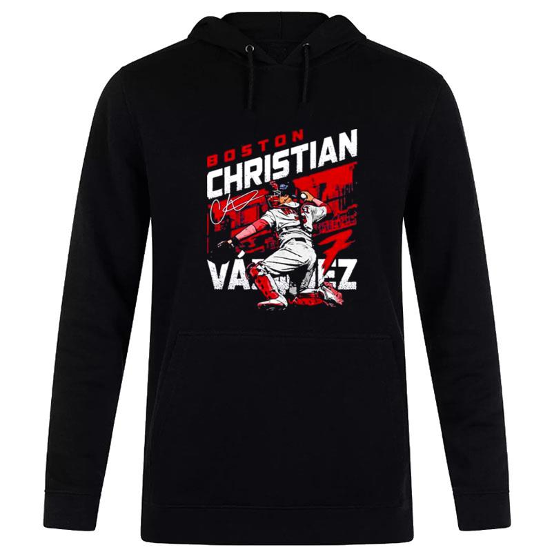 Sports Christian Vazquez City Name Houston Astros Boston Signature Hoodie